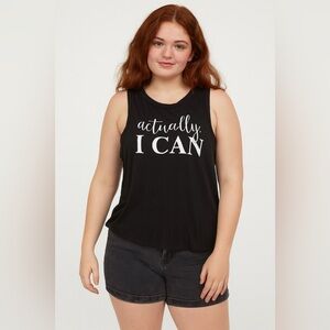 Body Rags Black and White Athletic Tank Top Medium